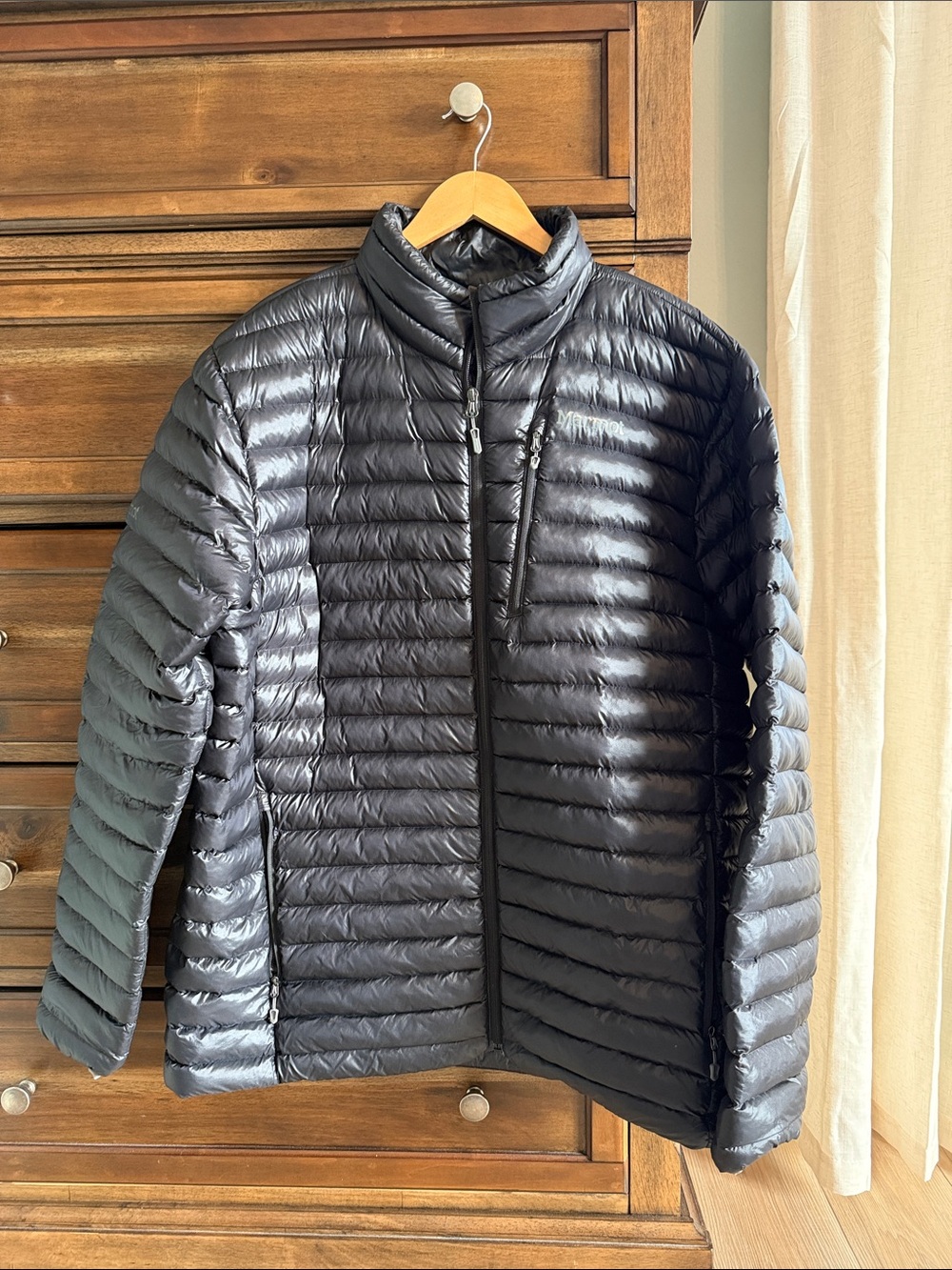 Marmot Men’s Black Lightweight Packable Puffer Jacket